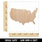 USA United States of America Solid Unfinished Craft Wood Holiday Christmas Tree DIY Pre-Drilled Ornament